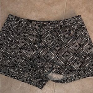 Black and white shorts